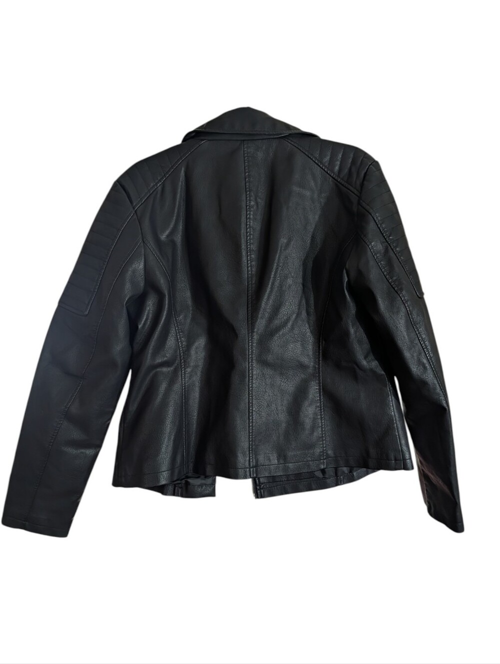 NWT Noisy May Rebel Faux Leather Moto Jacket Black XL - Picture 5 of 9